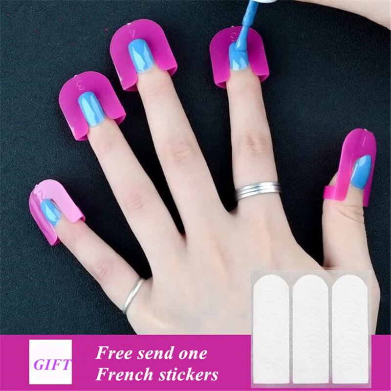 26 Stks/set 10 Size Vrouwen Manicure Tool Nail Gel Model Clip Nagellak Lijm Overloop Preventie Tool