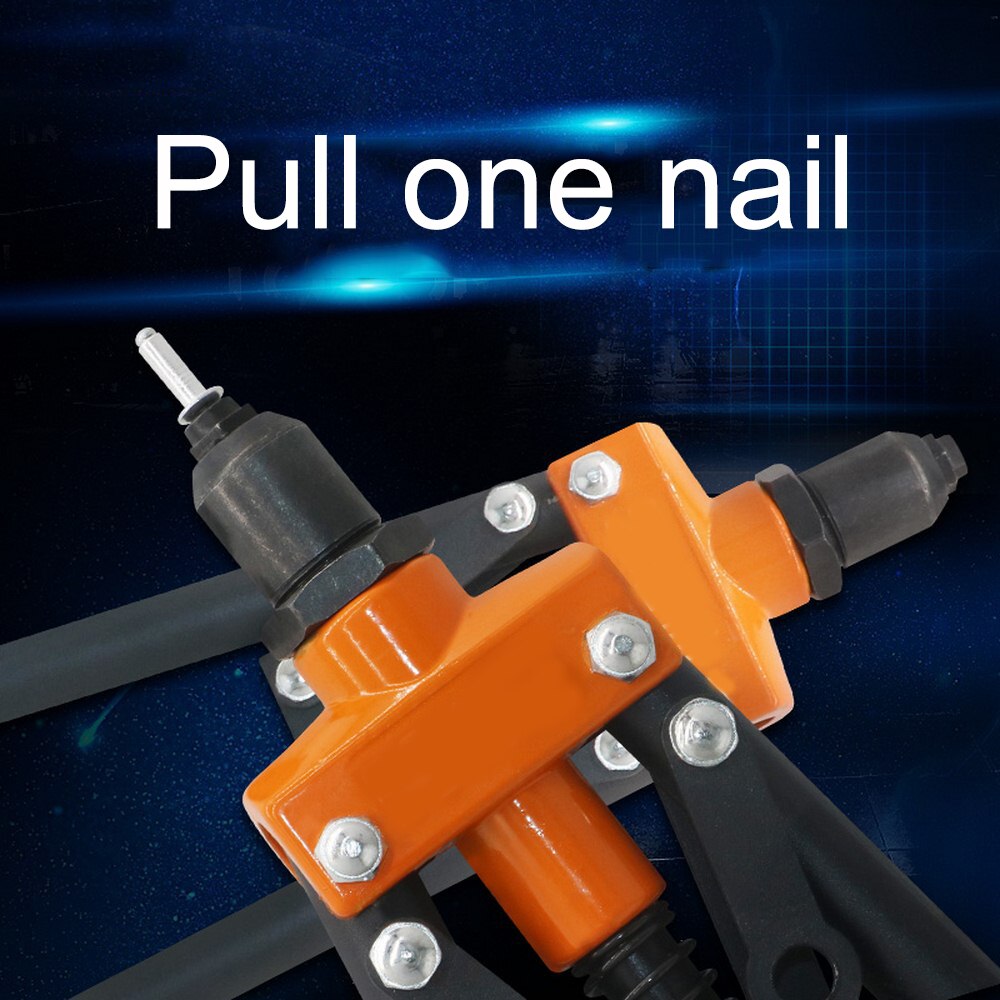 nucleo-Tirando Rivettatrice Pistola Industriale-grado Rivettatrice-Risparmio di Lavoro Utensili a Mano Doppio-tiro Sparachiodi nucleo- tirando in Alluminio Rivettatrice