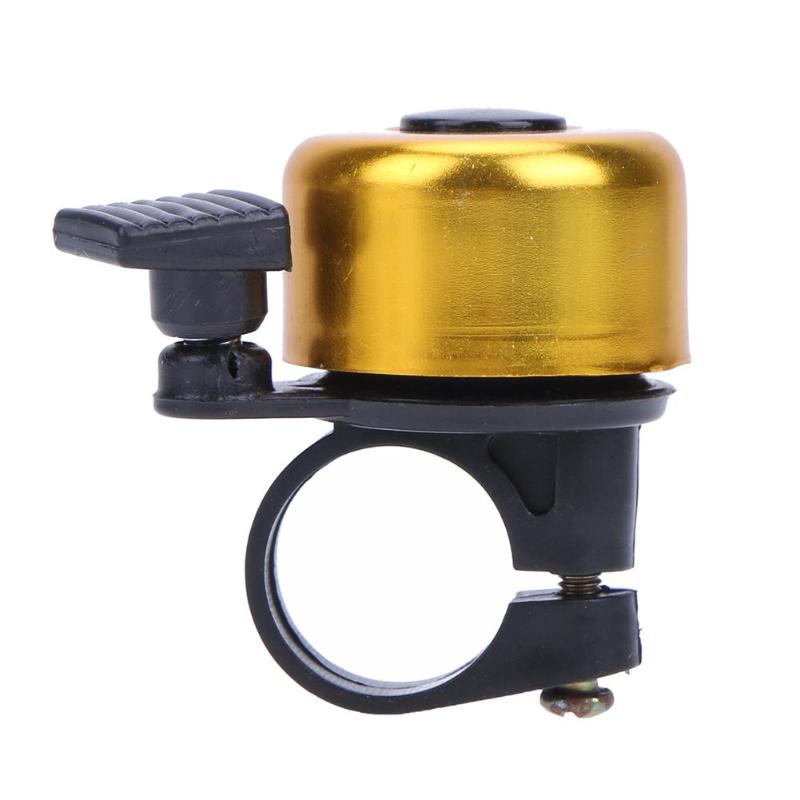 Cloche de vélo en aluminium corne de vélo accessoires de vélo en plein air Fun anneau de vélo de sport pour voiture pliante/VTT/véhicule routier: Jaune clair