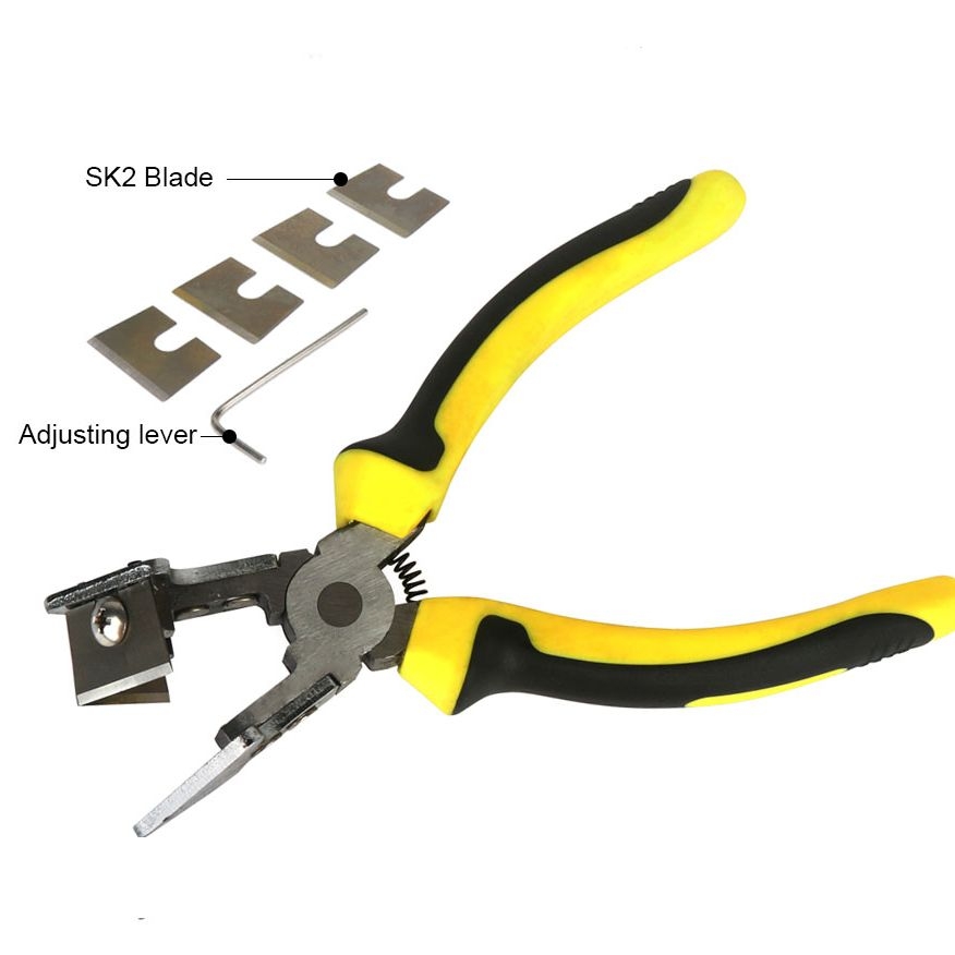 90 Degree V-shaped Rubber Strip Scissors Sealing Strip Plier 7'' Right Angle Rubber Plastic Cutter: WHITE