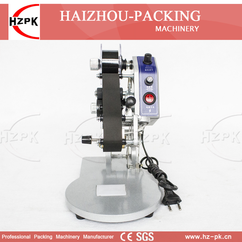 Máquina de codificación Digital Manual HZPK, máquina de impresión de bolsas de código de plástico, producción de fecha, máquina de codificación de sellos de impresora con mango DY-8