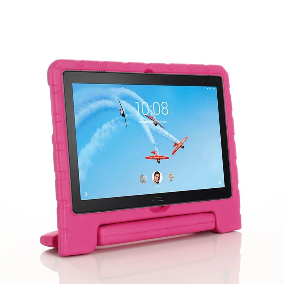 Til lenovo tab  p10 etui håndholdt helkrops børn børn eva håndtag stativ tablet cover til lenovo tab  m10 10.1 tommer