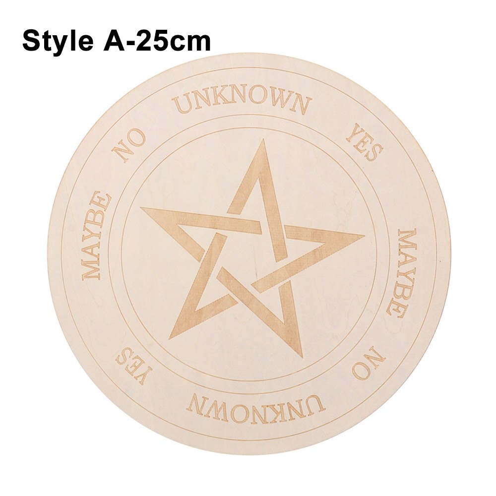 Houten Slice Slinger Board Met Sterren Zon Maan Voor Waarzeggerij Message Board Houten Hanger Pendulum Wall Art Home Decor: Style A-25cm