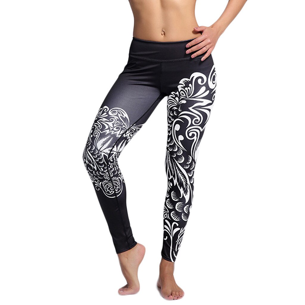 Women 3D Printed Leggings Push Up High Waist Leggings 3D Digital Tree Print Slim Polyester Harajuku Legging #T1Q: M