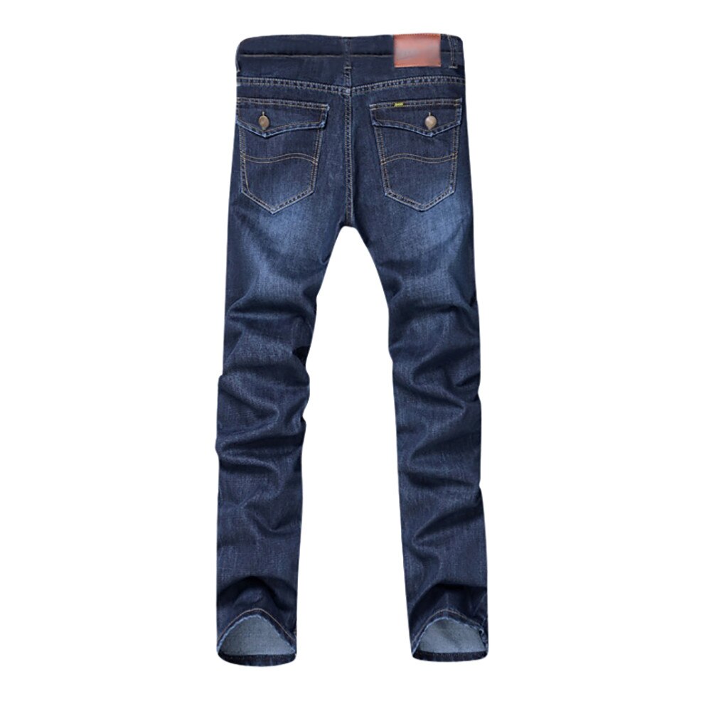 Slim Fit Denim Bekrast Mannen Pure Kleur Denim Katoen Vintage Wassen Hip Hop Werk Broek Jeans Broek meer Maten