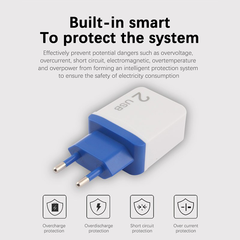 5V 2.1A ue wtyczka podwójna podwójna ładowarka usb wszystkie kabel usb robić telefonu komórkowego adapter robić samsunga s10 Huawei P30 zawodowiec uniwersalna ładowarka ścienna