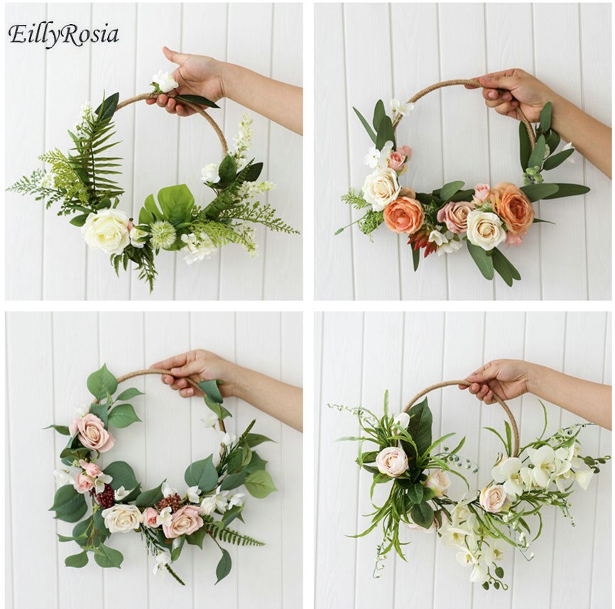 Blumenkrone Kopfschmuck Für Brautjungfern – Verstellbar, Weiß, Aus Stoff