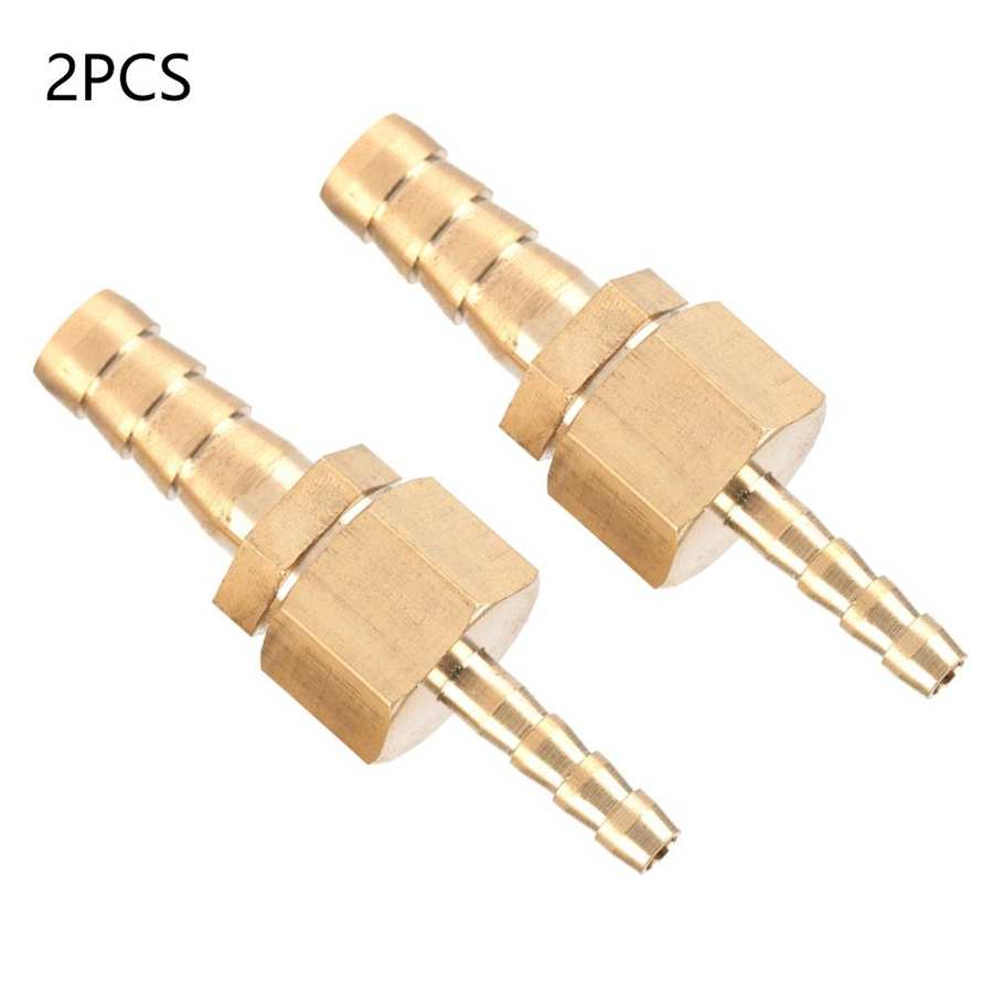 2PCS 4-6mm Brass Straight Reducing Plug Connector Reducer Fitting Hose Barb