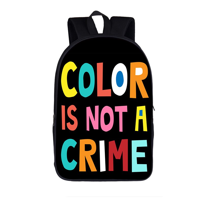 Black Lives Matter Backpack For Teenage Boys Girls School Bags BLM Afro Black Backpacks American Africa Women Men Travel Bag: 16blackmens12