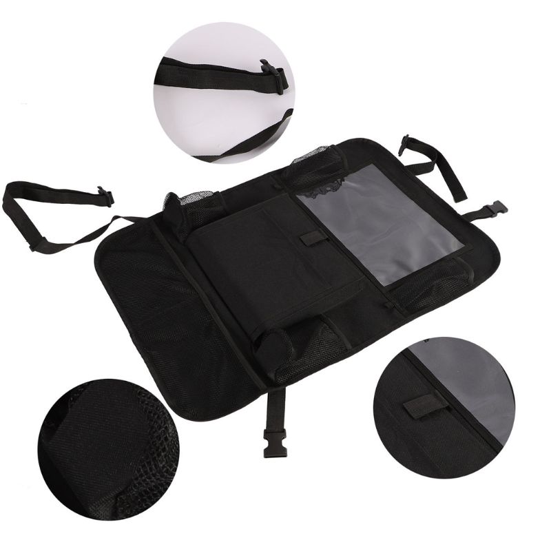 Car Backseat Organizer with Tablet Holder + 9 Storage Pockets Travel Accessories