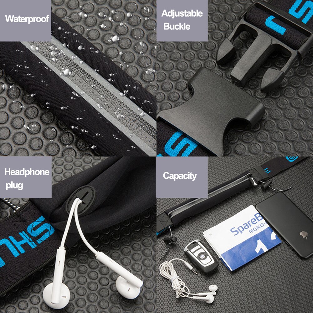 Running Race Number Belt Waist Bag Phone Bib Holder Fanny Pack For Marathon Travel Cycling Fitness Gym