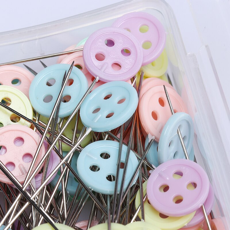 100Pcs Stainless Steel Dressmaking Pins DIY Sewing Accessories Embroidery Patchwork Pins Accessories Tools Sewing Marker Needle
