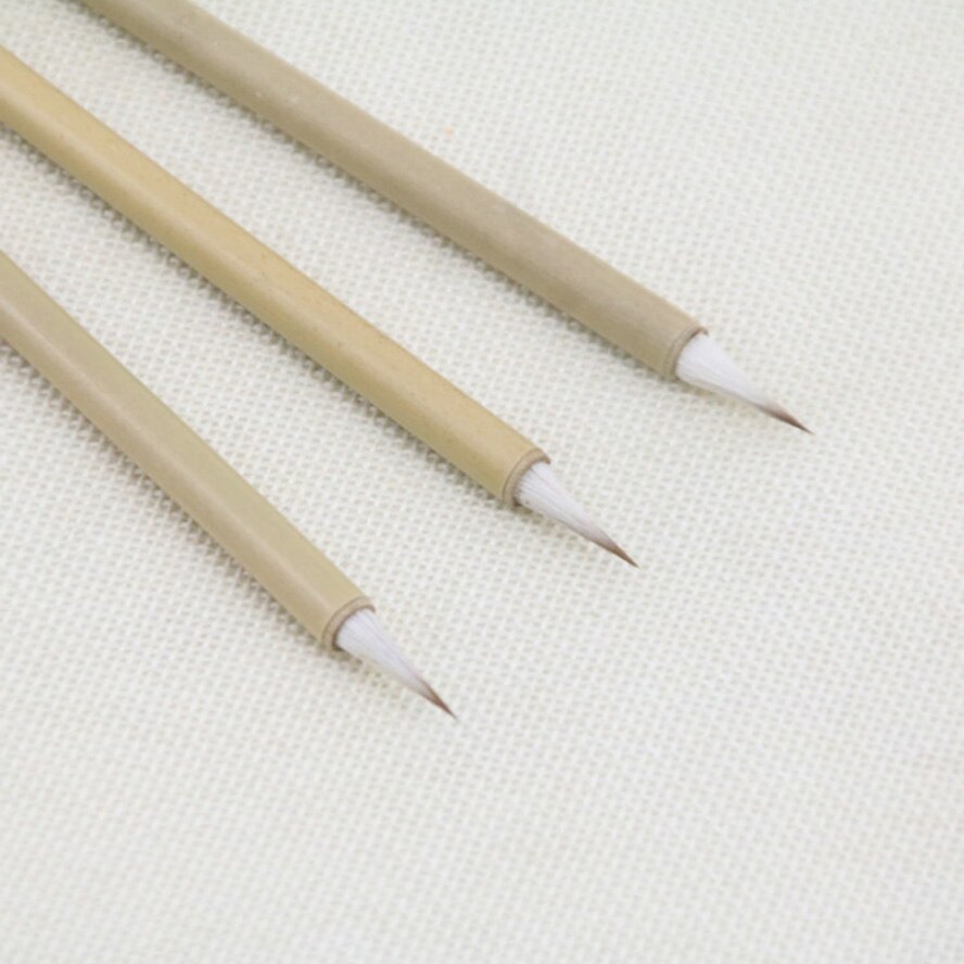 2 unids/set pequeños pinceles de caligrafía China para minúscula pincel para óleo material escolar para Bellas Artes