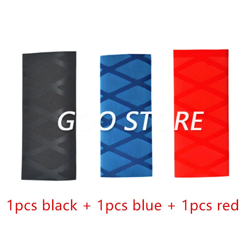 Raquetas de tenis de mesa, cinta con mango de sobregrip, Material Termocontraíble, juego de Ping Pong, empuñaduras de murciélago, accesorios de banda para el sudor, 3 piezas: 1 black 1 red 1 blue