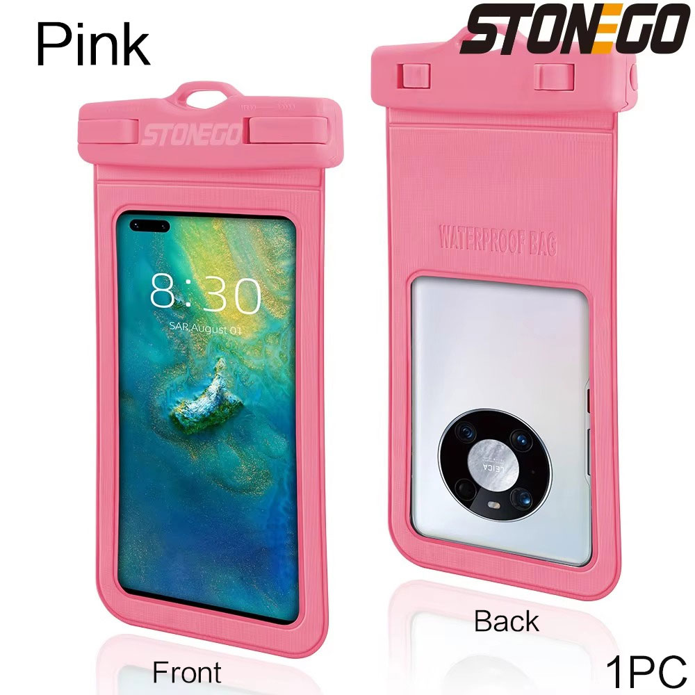 Waterproof Swimming Bag Ski Drift Diving Shoulder Waist Pack Bag Underwater Cell Phone Bags Case Cover for Beach Boat Sports: Malachite Blue