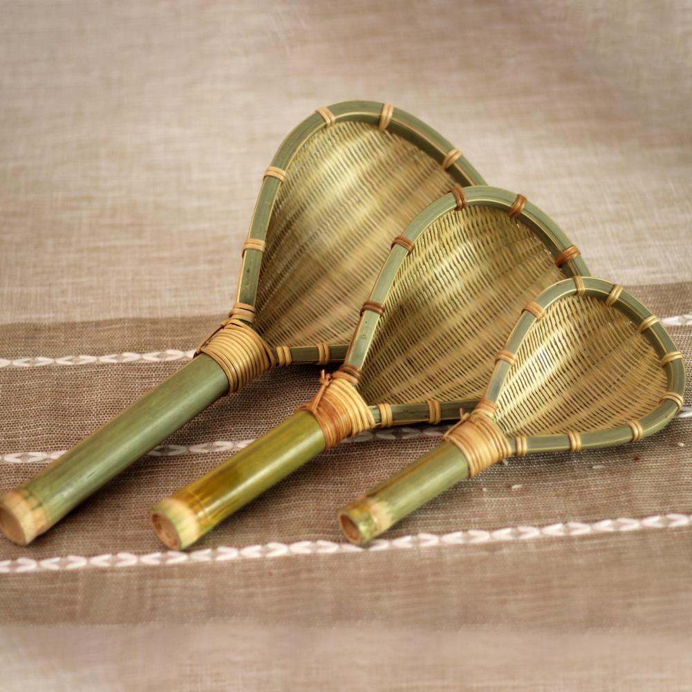 Bamboo Practical Handcrafted Bamboo Colander Spoon Lightweight Cooking Colander Durable for Home