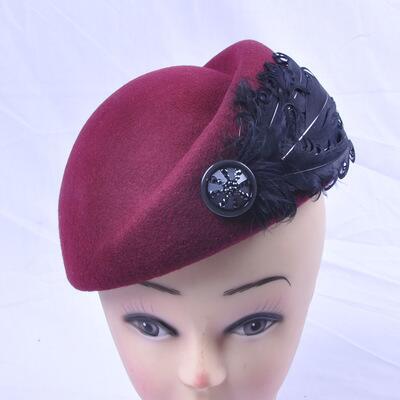 Australian Hats Wool Feather Bow Airline Stewardess White Women&#39;s Fedora Caps Formal Lady Hat Royal Style Domechapeu: 1