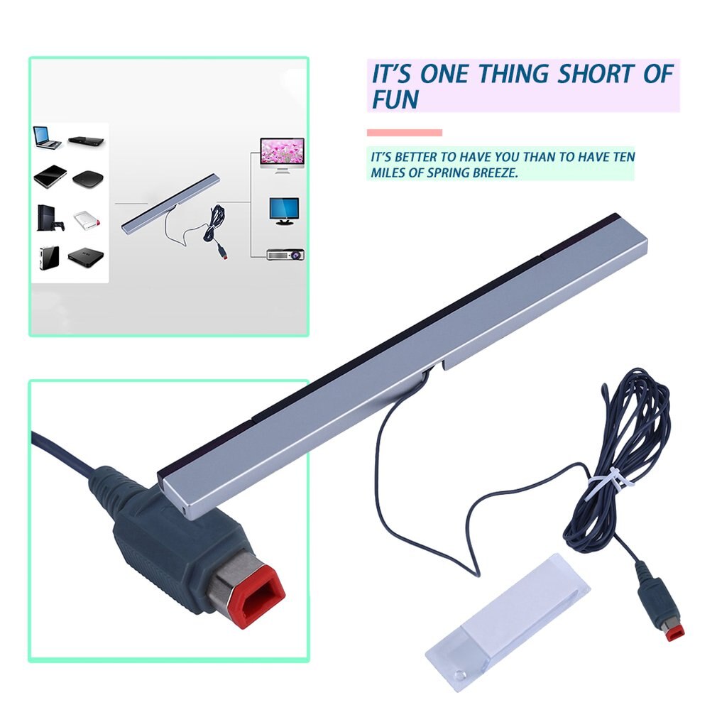 Vervanging Infrarood Tv Ray Wired Remote Sensor Bar Ontvanger Spoel Voor Nintendo Voor Wii Voor Wii U Console
