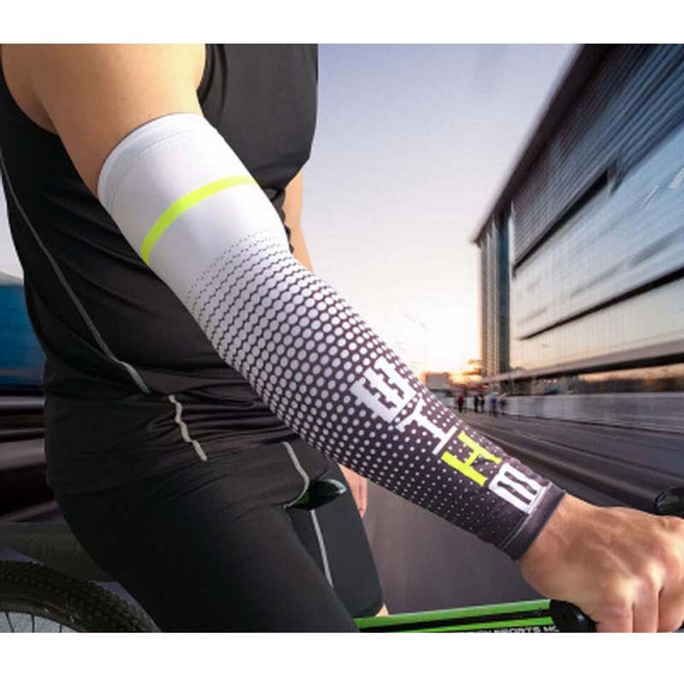 2 stk cool mænd sport cykling løb cykel uv solbeskyttelse manchet cover beskyttende arm ærme cykel arm varmere ærmer