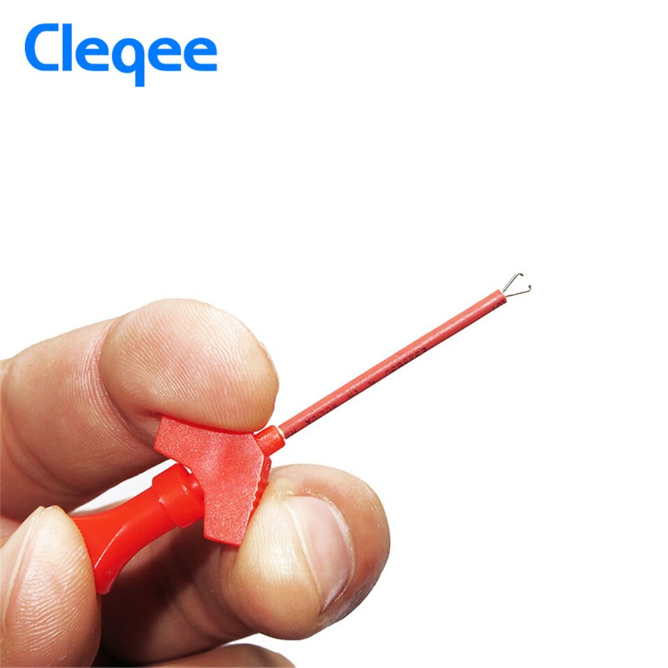 Cleqee P5003 10 Stuks Mini Grabber Smd Ic Test Hook Clip Jumper Probe Logic Analyzer Testen Accessoires