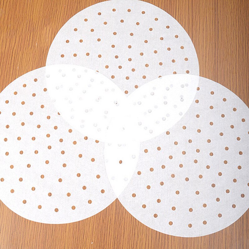 6/7/8/9/10 Inches Practical Cooking Paper Bamboo Steamer Dim Sum Paper Non Stick Restaurant Kitchen Under Steam Mat: 100pcs 9 inches