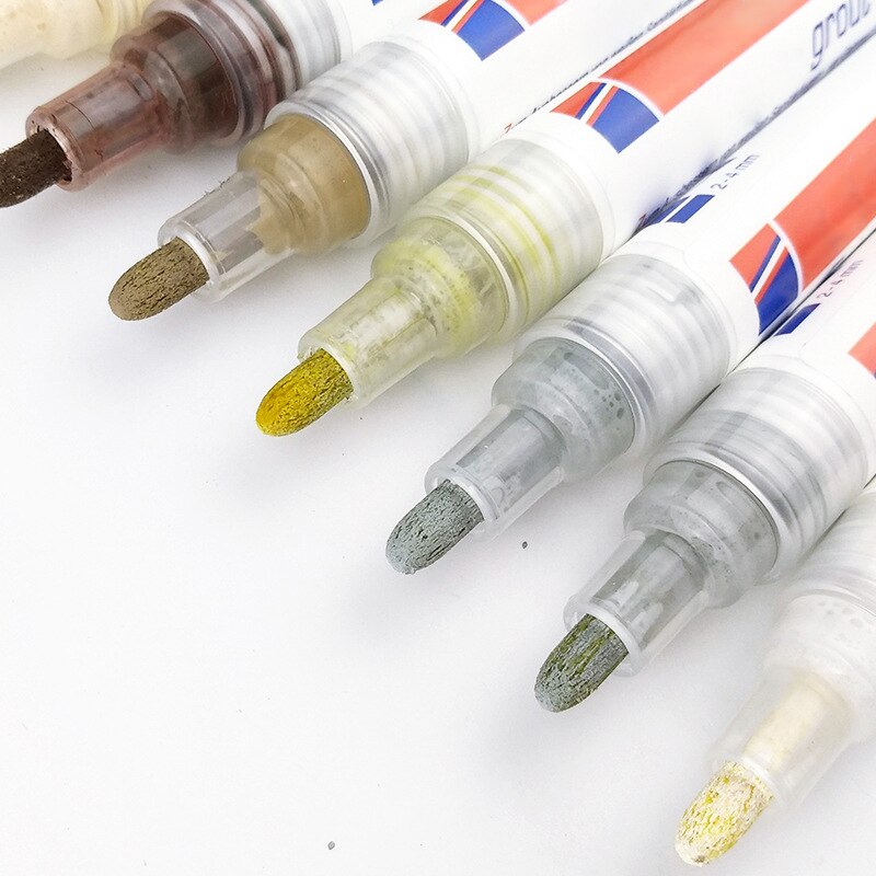 Fliseopfyldning injektionsmørtel pen fliser hul reparation brun farve pen vandtæt formstøbt fyldmiddel agenter væg porcelæn badeværelse maling rengøringsmiddel