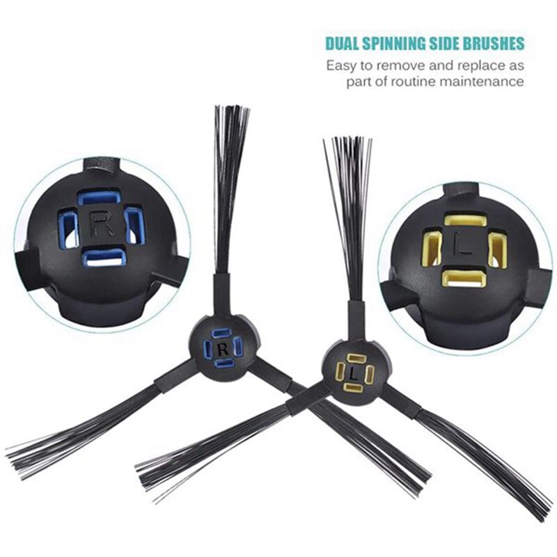 Side Brush Hepa Filter With Rubber Roller Brush Replacement Kit