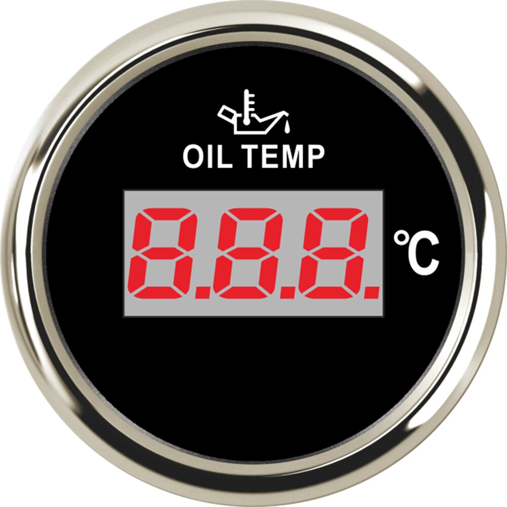 1pc Digital Oil Temperature Gauges 50-150 Degree Oil Temp Meters 52mm Waterproof for Auto Boat Agricultural Machinery Engines