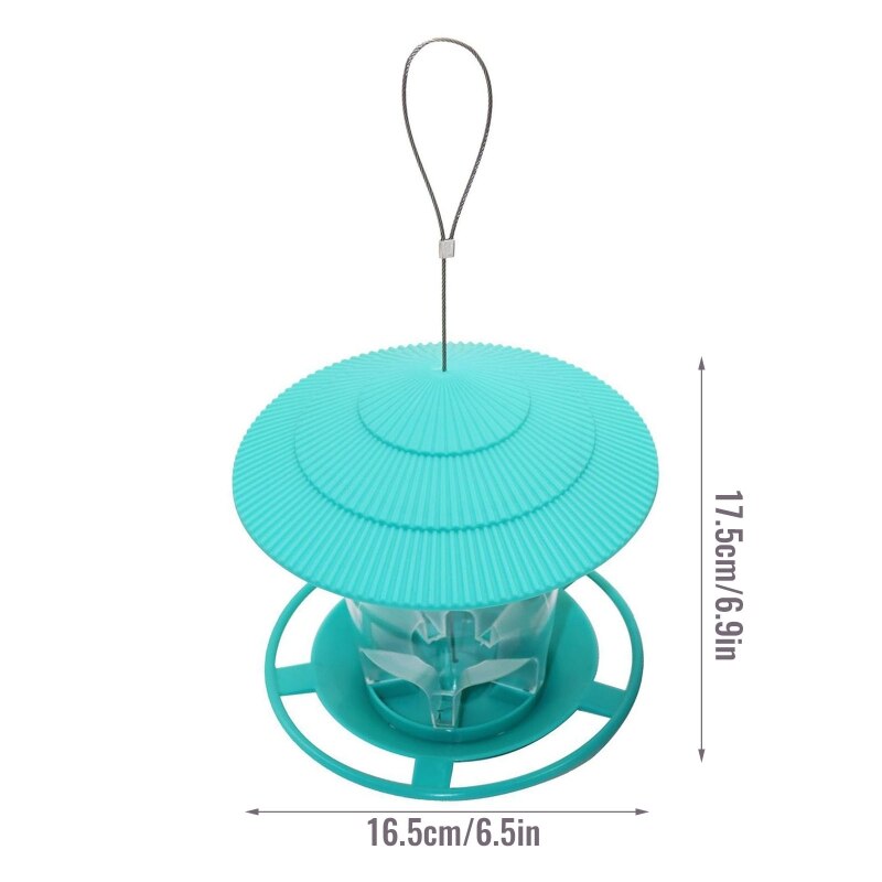 Wild Bird Feeders Plastic Hanging Bird Feeder with Perch for Outside Squirrel Proof Rainproof Garden Yard Decoration