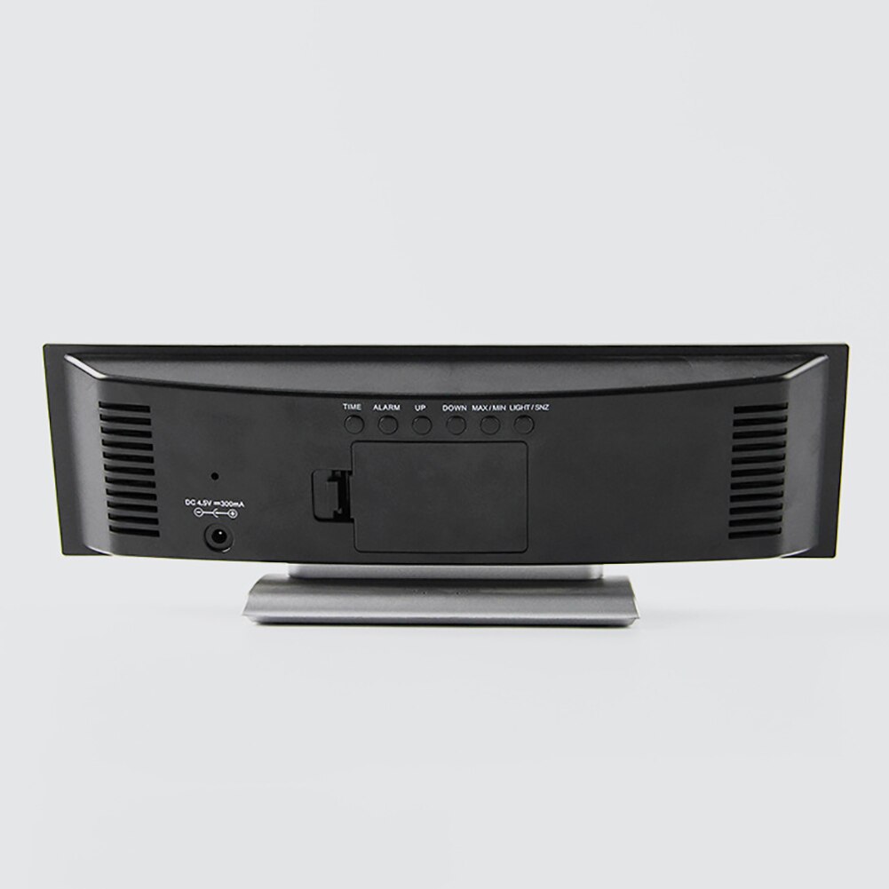 Alarm Clock Backlight LCD Display Battery Portable Home Room Multifunction Large Screen Electronic Desktop Temperature Humidity