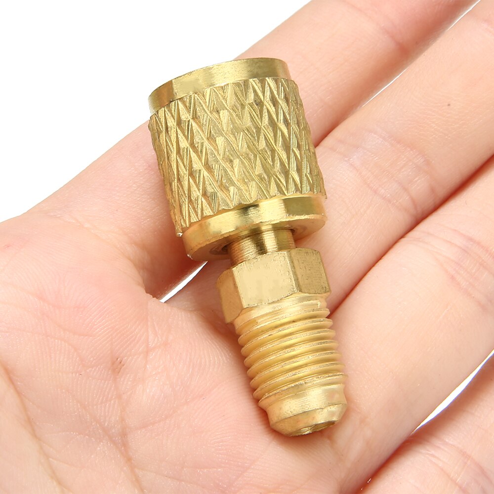 Adaptateur de tête Mobile r, raccord mâle 1/4 x W 5/16 SAE pour climatisation R410A R22 R407 R32 outil de réfrigération