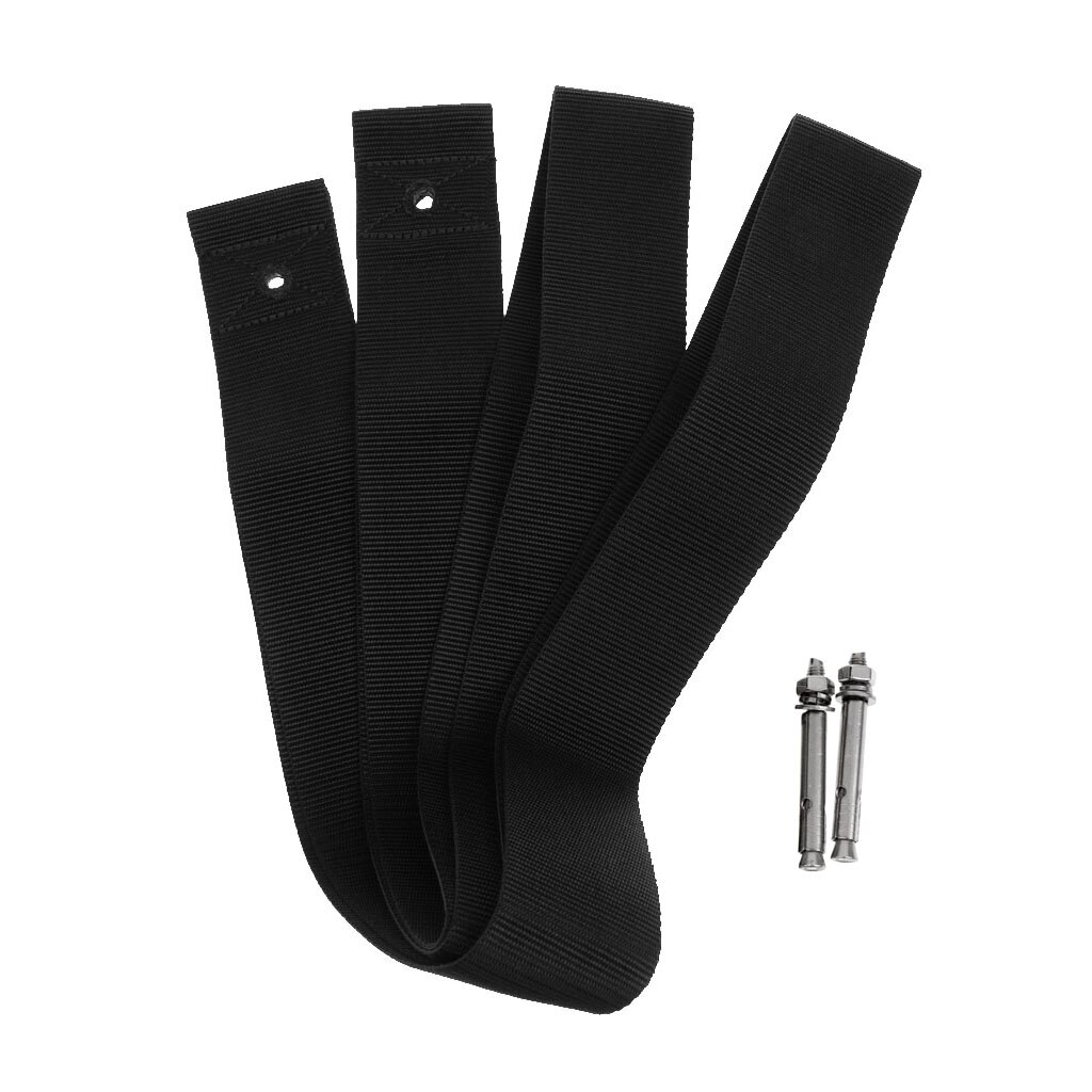 1 Pair Black Webbing Storage Straps Wall Mount Hanger Keeper For Surfboard Longboard Kiteboard