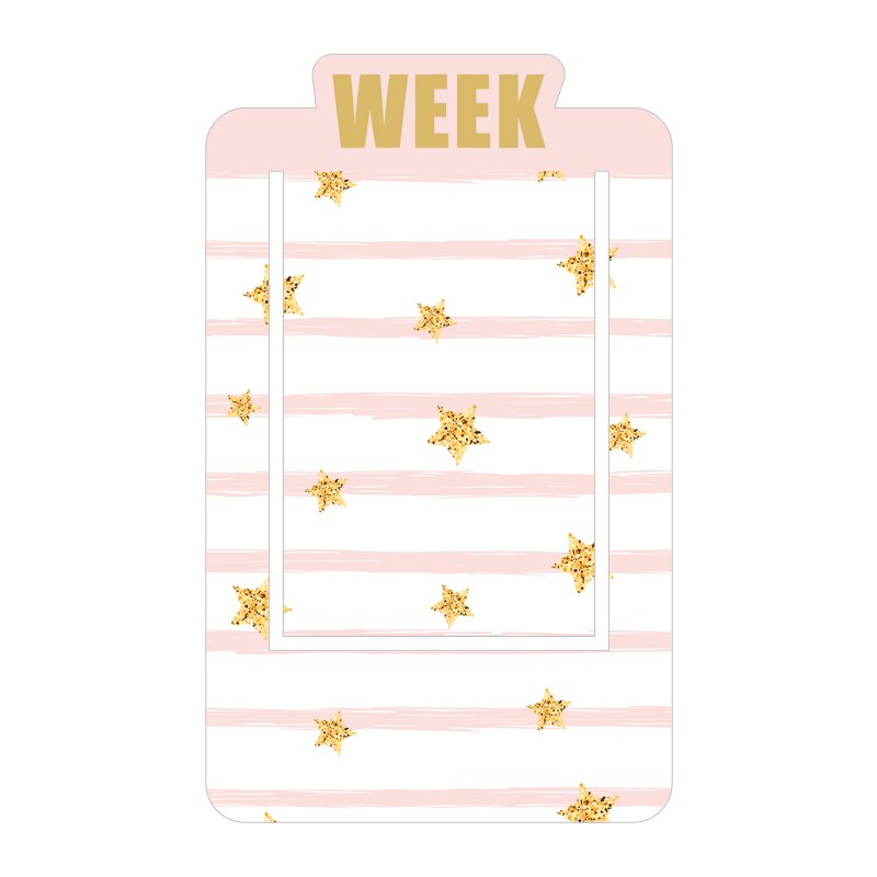 Fromtheon-marcapáginas de plástico cubierto de PVC para libros, marcadores de índice, accesorios para planificador, papelería: star week
