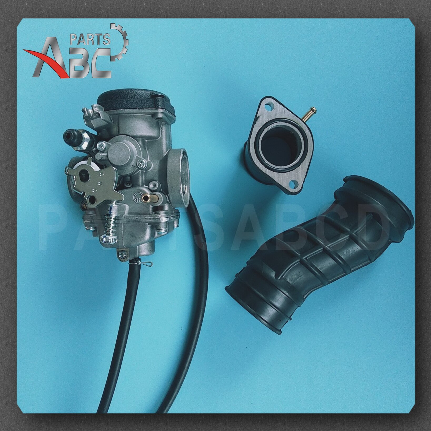 30Mm Carburateur Tk Jianshe Loncin Bashan 250cc Atv Quad ATV250 JS250 Carburateur Met Inlaatspruitstuk & Luchtfilter Rubber boot Slang