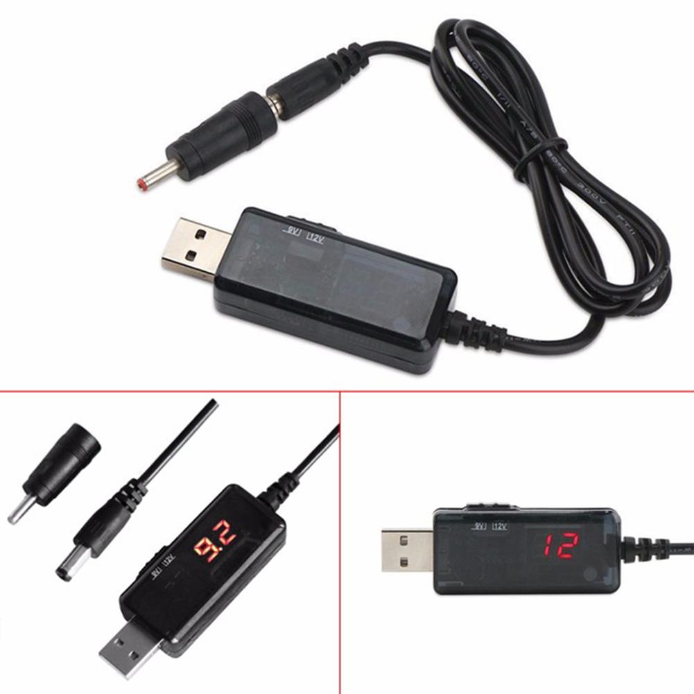 Ihens5 Power Conveter USB 5 V To DC 12 V 3.5mm X 1.35 Mm Cable Adapter USB Booster Power Supply For Router Car Device