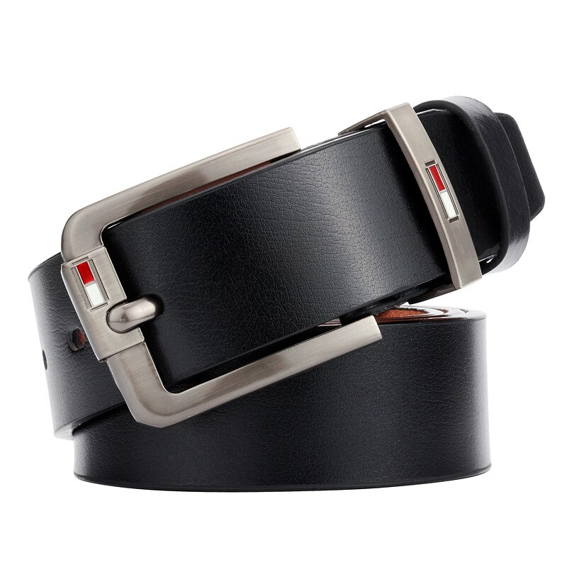 LINDENMANN gevlochten lederen riem heren jeans-riem 35 mm, cognac, 120