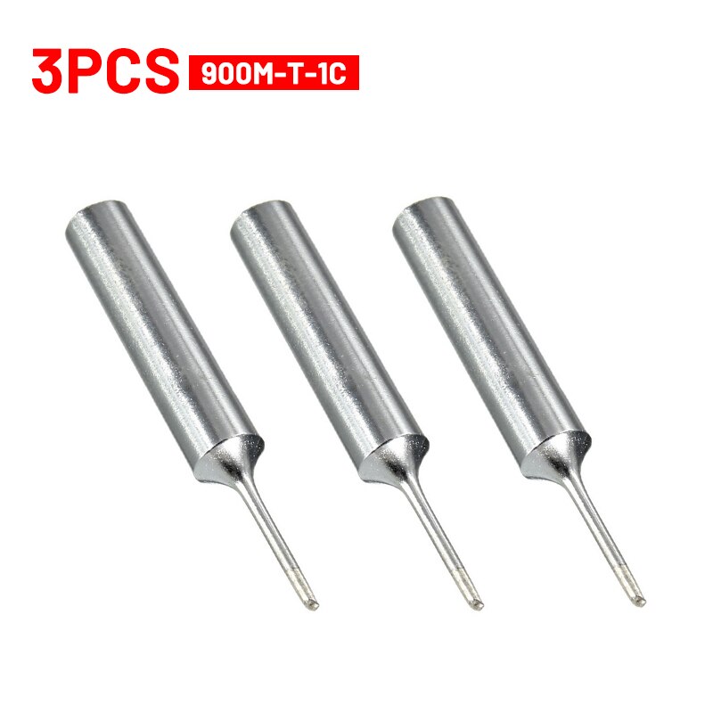 10pcs 900M-T-1C Solder Soldering Iron Tip Oxygen-free Copper Replacement Iron Tip For Hakko 936 Industry Tool: 3pc