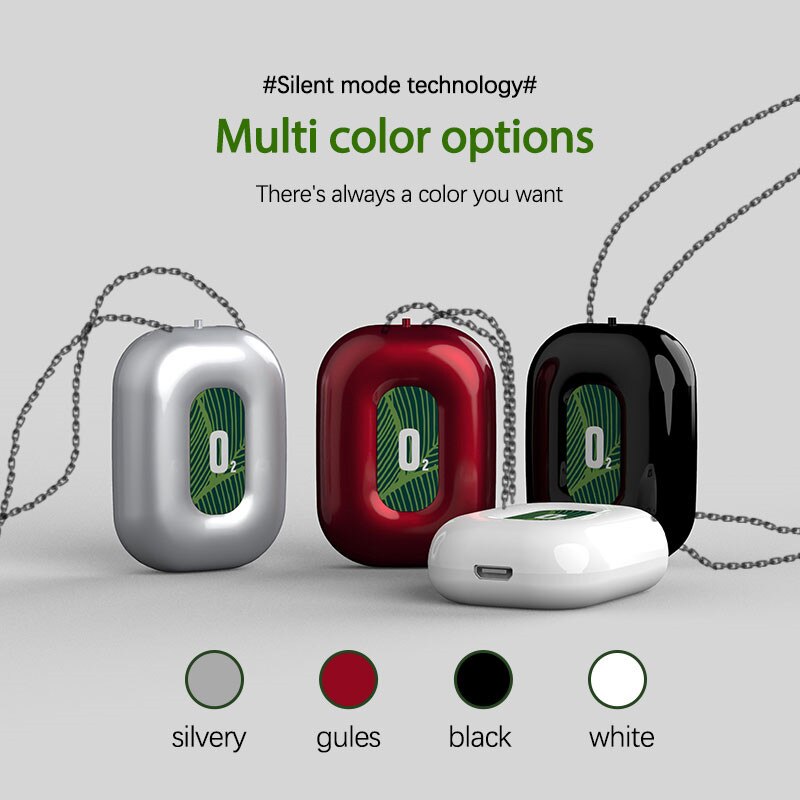 Car Air Purifier Mini Portable Air Freshner Ionizer, Ions Generator, Low Noise for Adults Kids Oxygen Bar Ozone Ionizer cleaner