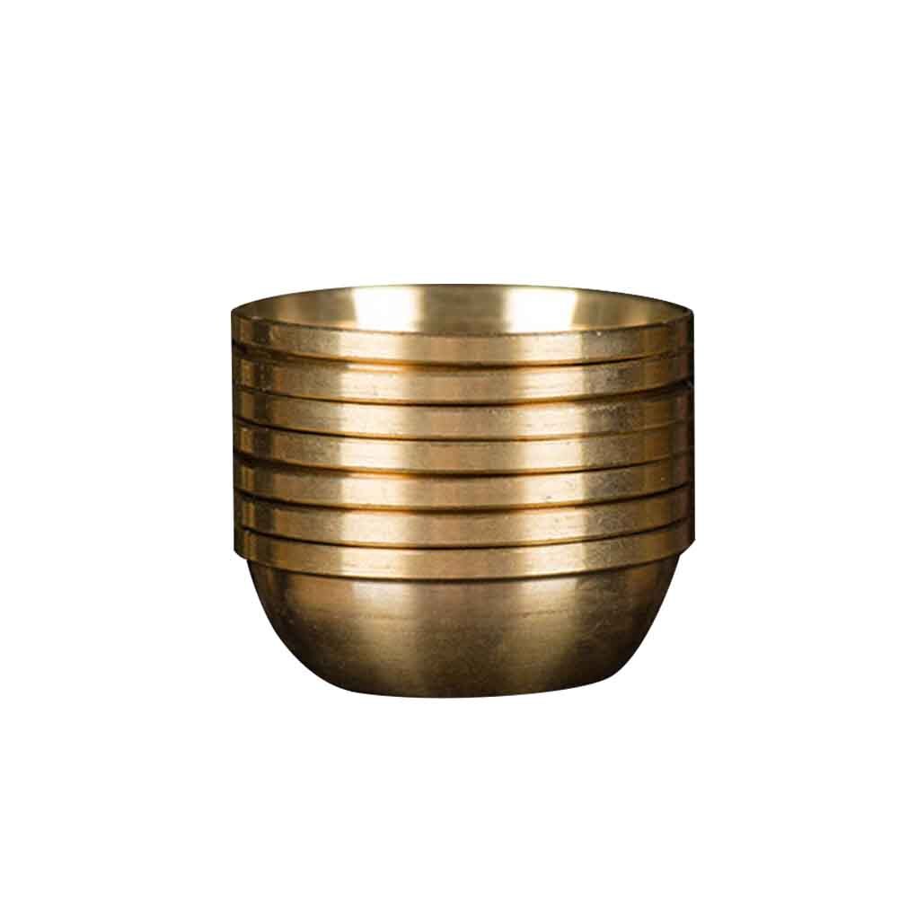 Suministros de agua para el Tíbet, Budista Tibetano, contenedor de cuencos, artesanía de cobre, 7 Uds.