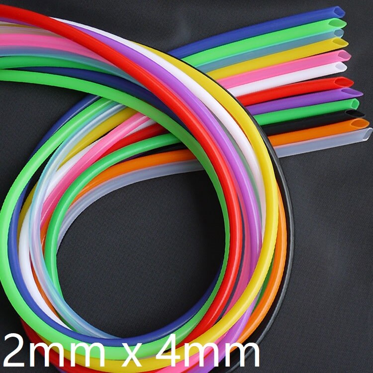 2x4 Silicone Tube ID 2mm OD 4mm Flexible Rubber Hose Thickness 1mm Fo Grade Soft Milk Drink Pipe Water Connector Colorful