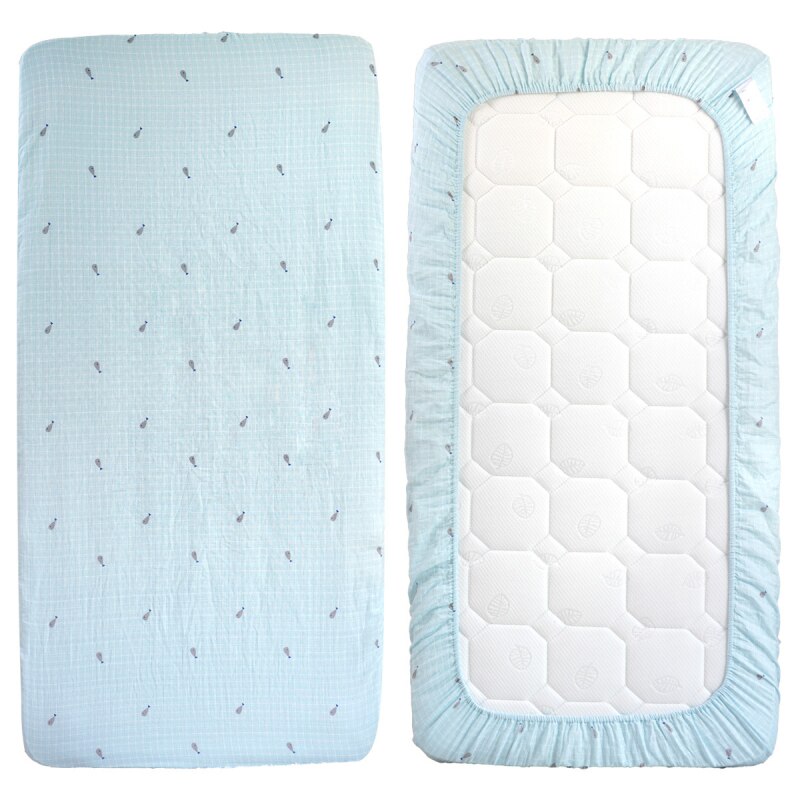 Baby Bed Sheet Pure Cotton Crib Mattress Cover For Kids Cute Cartoon Pattern Baby Fitted Sheets Baby Bedding Photography Props