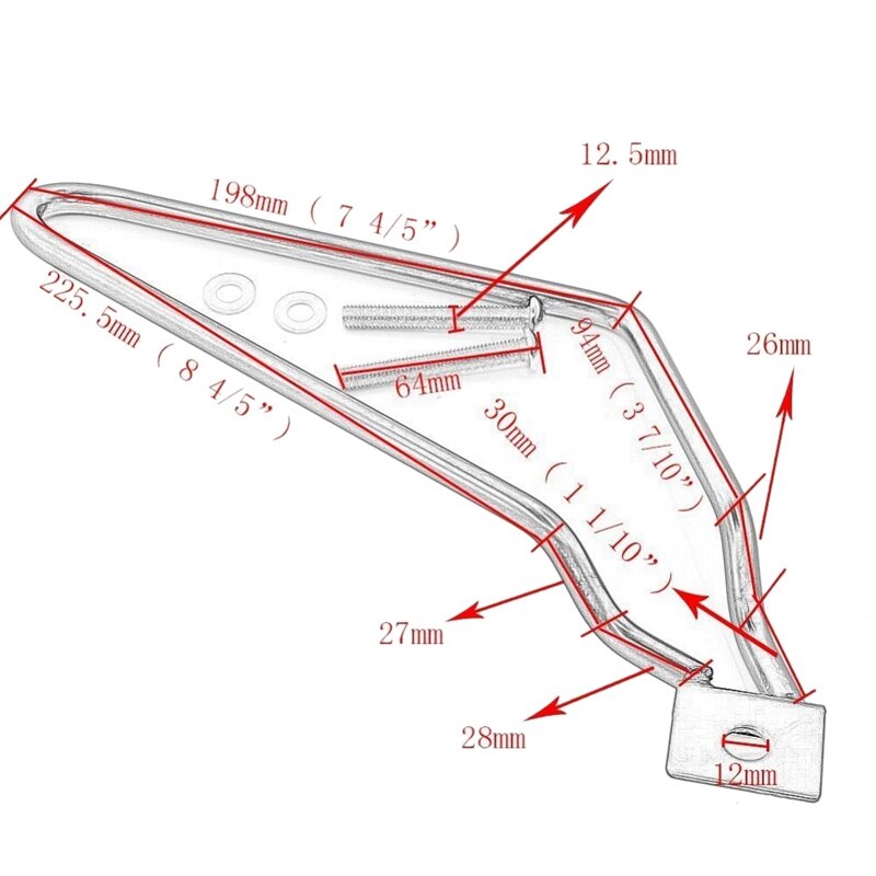 AU05 -Motorcycle Saddlebags Saddle Bags Brackets Support For -Davidson Sportster 883 Iron XL883N Dyna Bob Fxdf Softail V-R