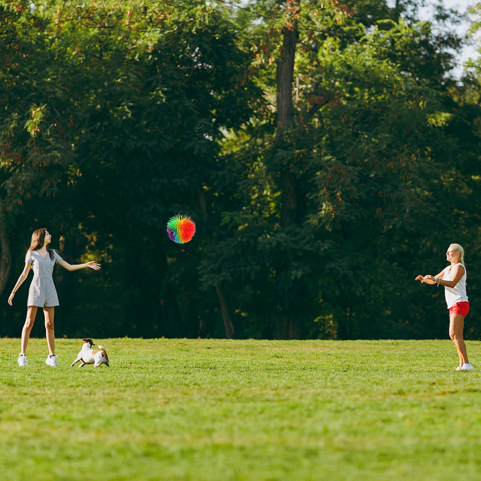 Silicone Bouncing Fluffy-Jugging Ball Rainbow Monkey Stringy Balls Stress Reliever Toys Decompression Fidget Toy