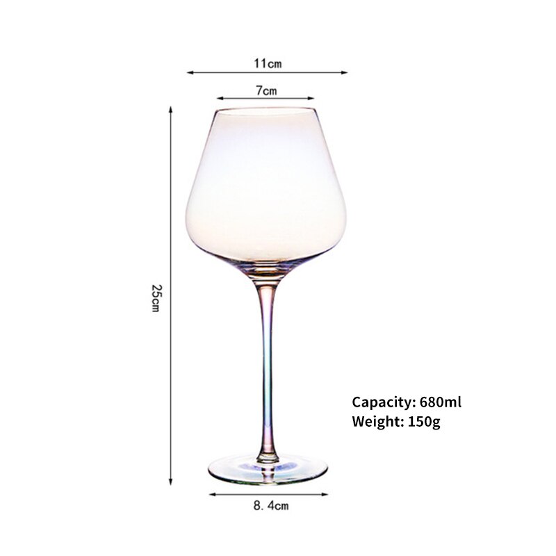 Wind Regenboog Glas Geleidelijke Verandering Zeven Kleur Glasdrinkbeker Noord-europa Verblinden Kleur Wijnglas Champagne Glas Rode Wijn Glas: style2