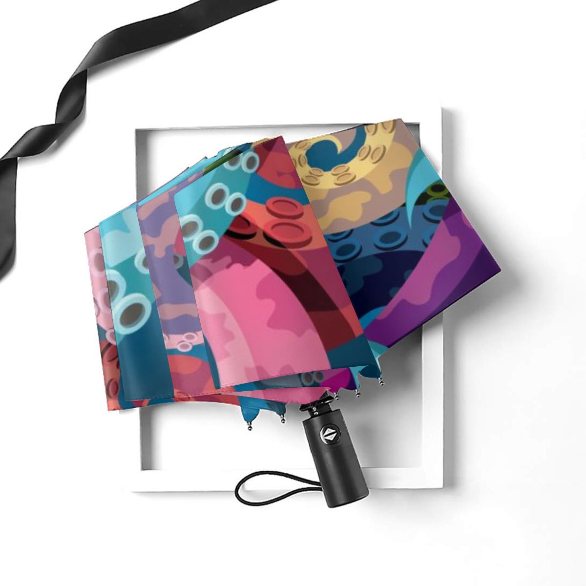 Résistant au vent pliant automatique parapluie femmes Auto poulpe tentacules coloré coupe-vent parapluies pluie pour hommes Parasol