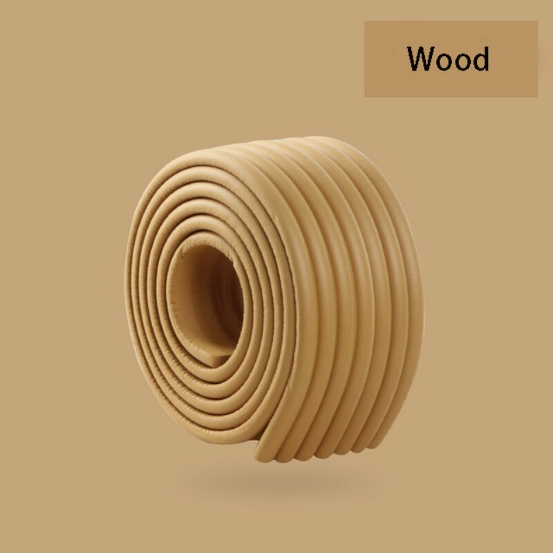 2m baby barnsäkerhet bord hörnskydd skydd barn skum stötfångare kollision breda kuddremsor glas skrivbord kant krockbygel: Träfärg