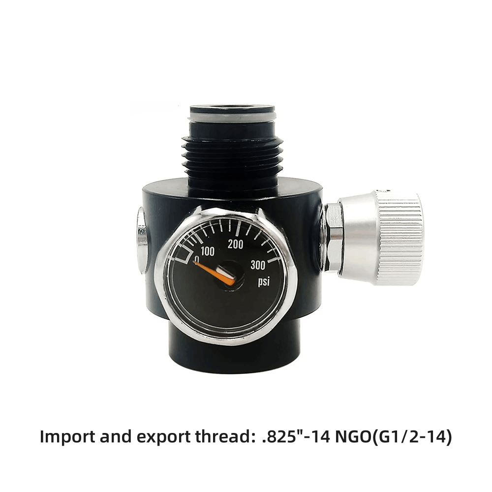Pneumatisch gereedschap CO2-luchtregelaar Drukregeling Instelbaar 0-200PSI of 0-800PSI Voor.825 "-14NGO G1/2-14 schroefdraad Tankcilinder: Rood