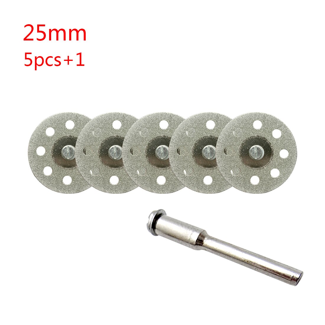 10 Pcs/5 Pcs Mini Diamant Zaagblad Zilver Slijpschijven 20-25 Mm Met Aansluiten Schacht Voor dremel Boor Fit Rotary Tool: 25mm 5 plus 1