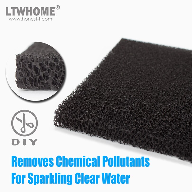 LTWHOME 17"x12" DIY ACTIVATED CARBON IMPREGNATED FOAM FILTER SHEET