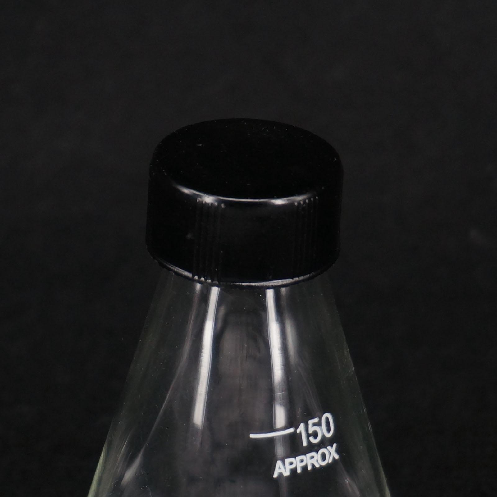 Borosilicon Glass 150ml Conical Erlenmeyer Narrow Mouth Screw Cap Flask Lab Glassware
